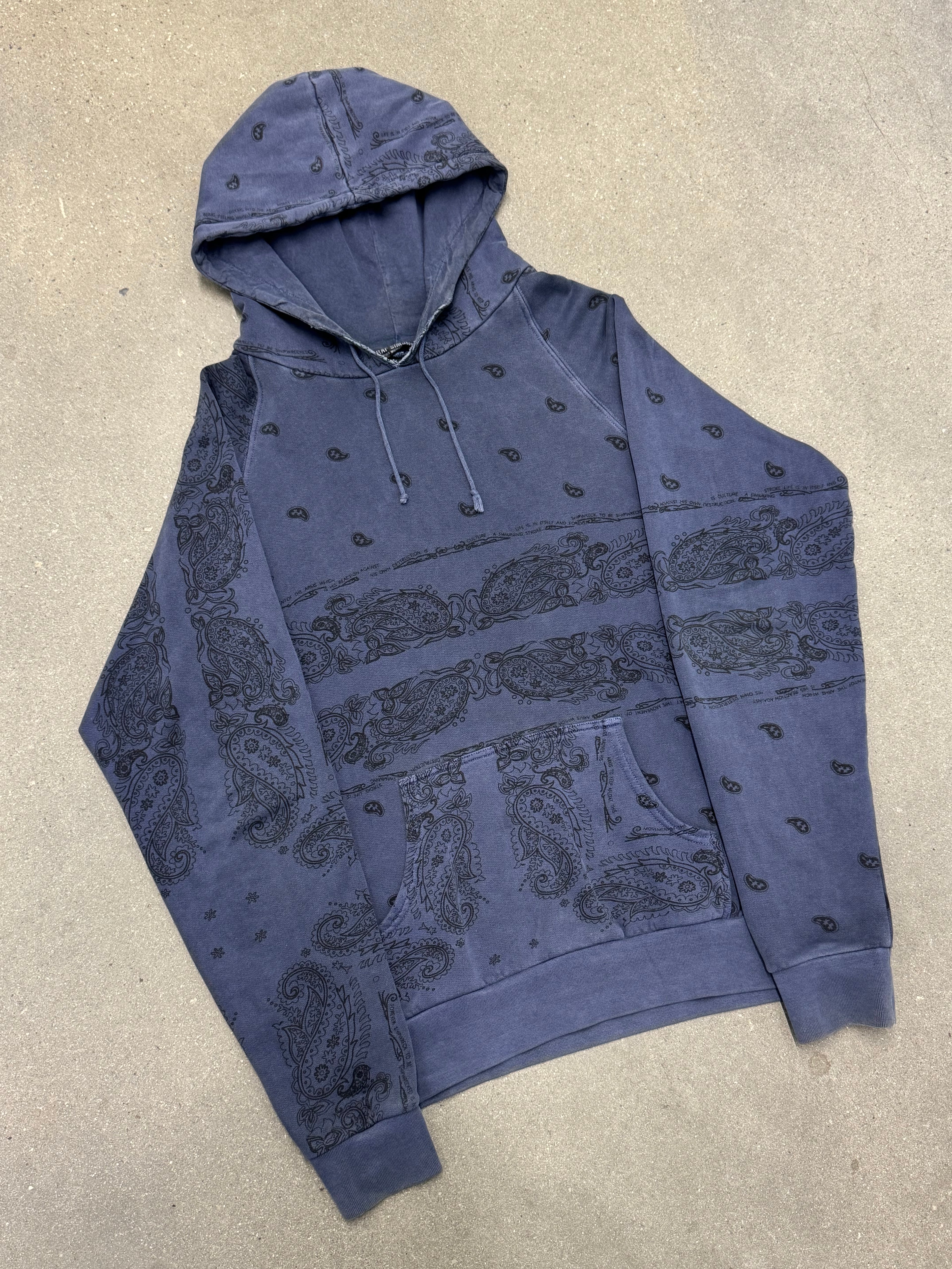 AW04 Raf Simons Waves Blue Paisley