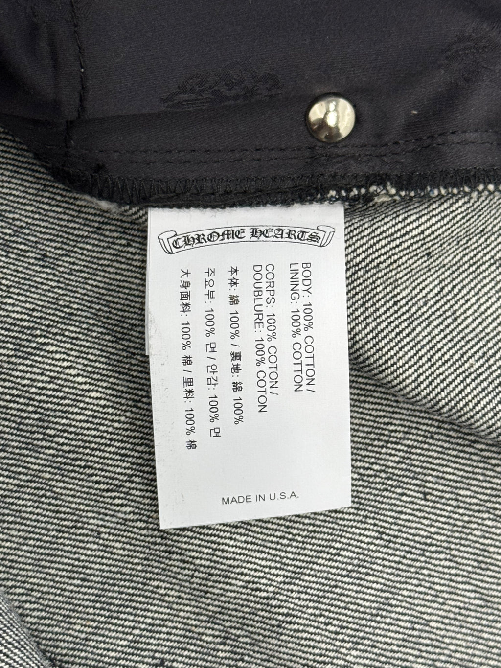 Chrome Hearts KS Cut Raw Indigo Jeans