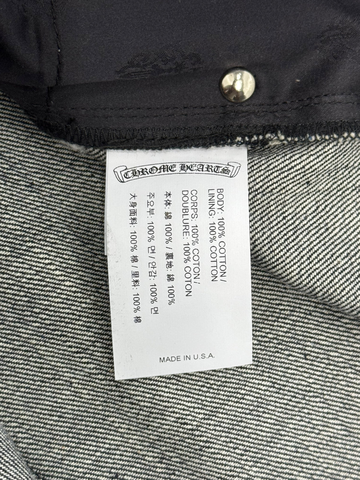 Chrome Hearts KS Cut Raw Indigo Jeans