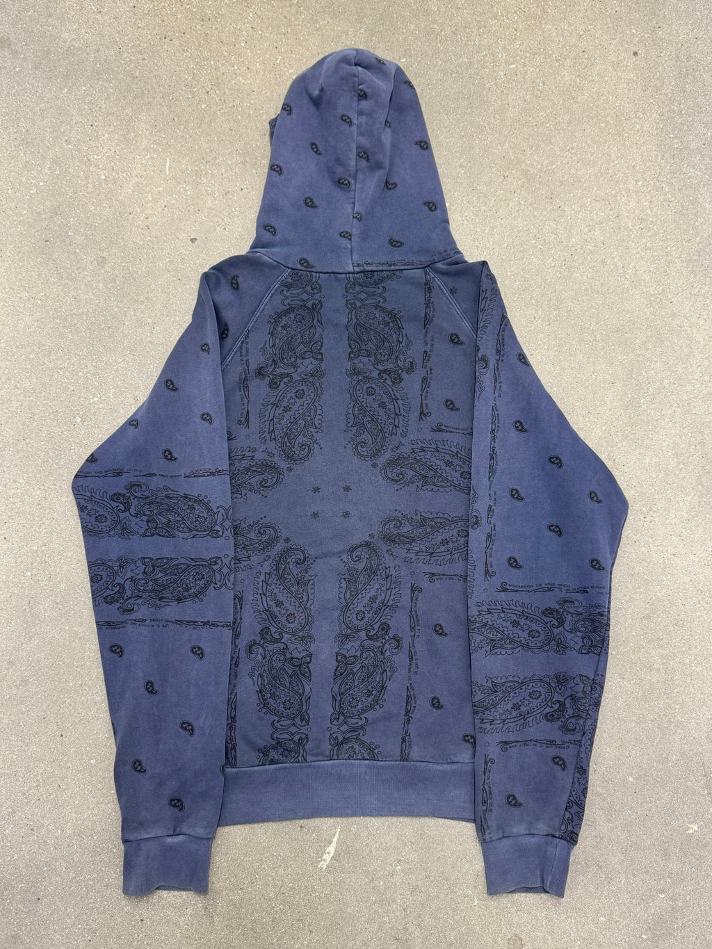 AW04 Raf Simons Waves Blue Paisley