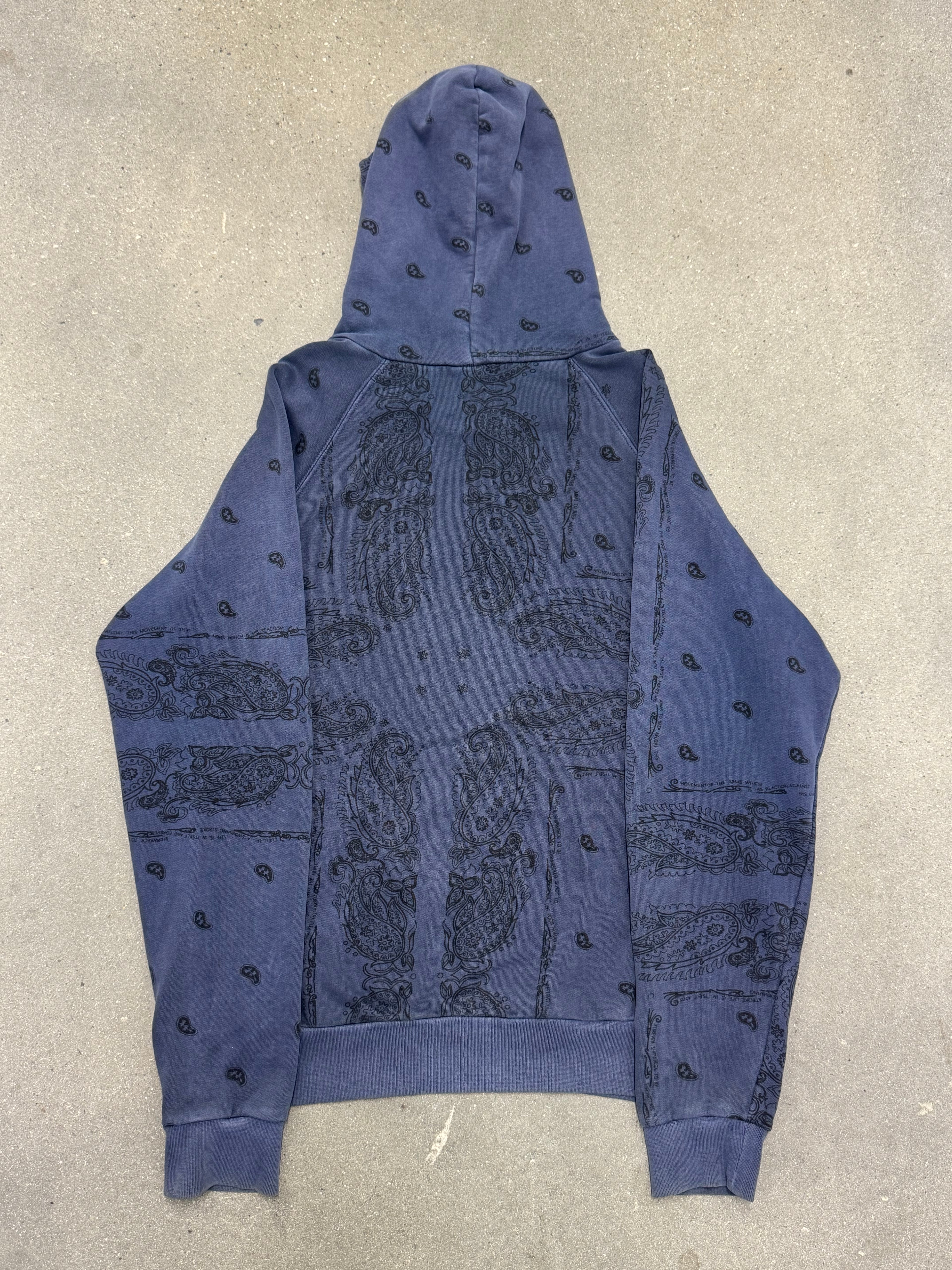 AW04 Raf Simons Waves Blue Paisley