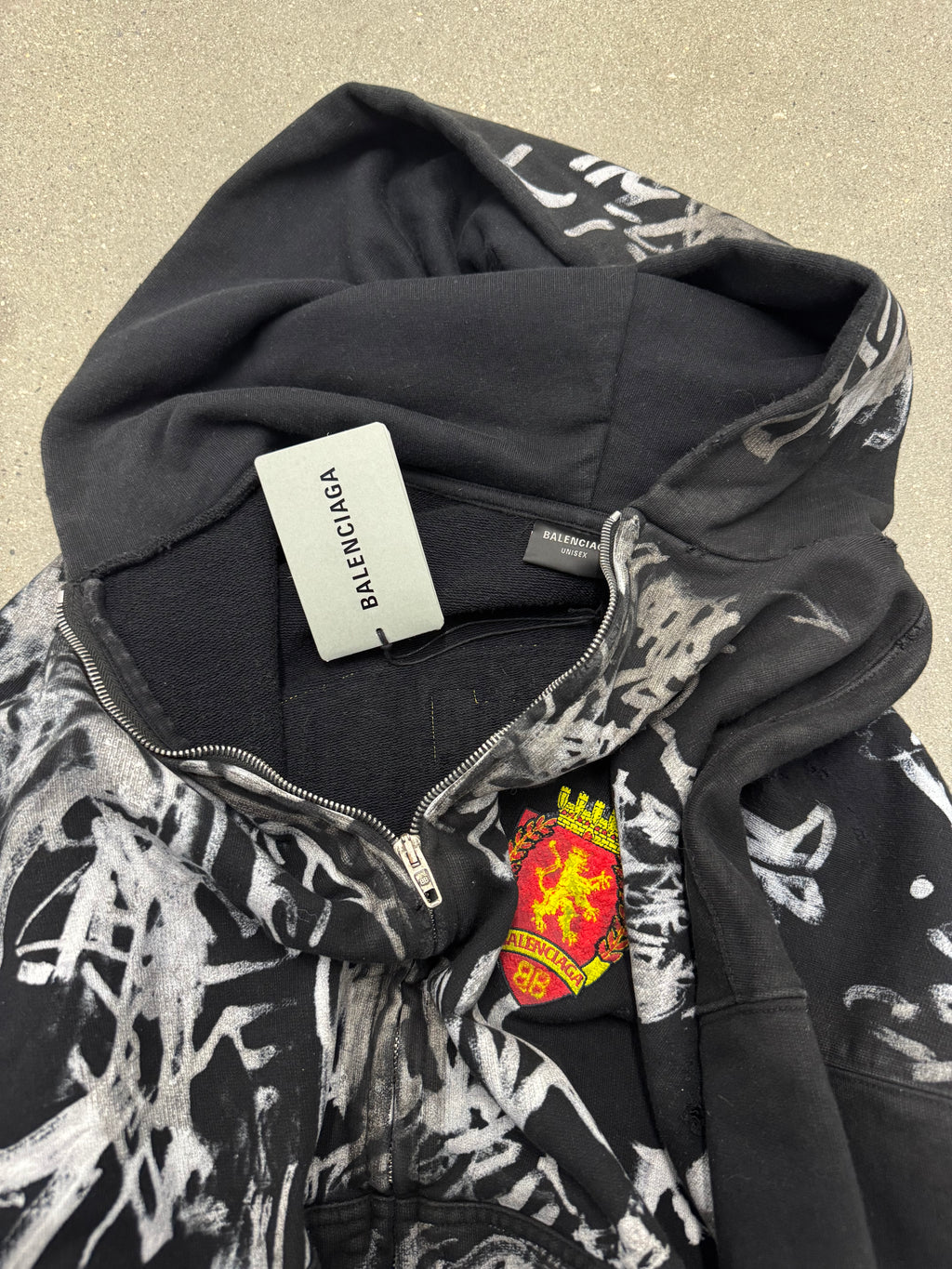 Balenciaga Black Skater Zip Up