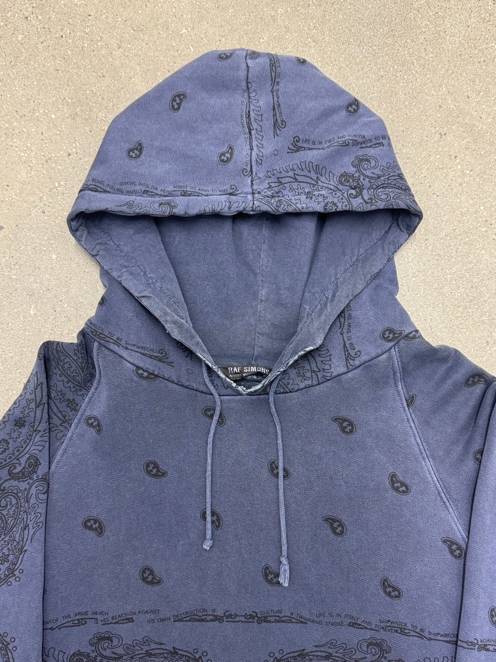 AW04 Raf Simons Waves Blue Paisley