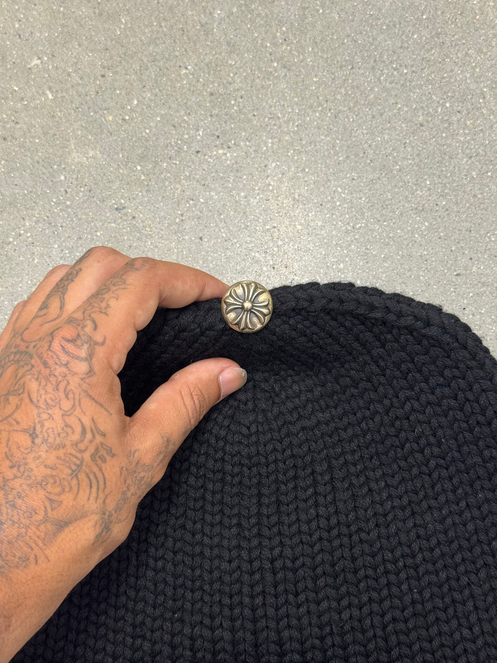 Chrome Hearts Cross Patch Beanie