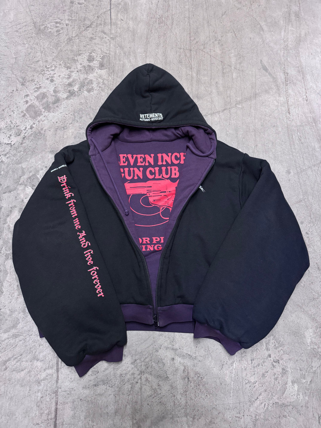 Vetements AW17 Total F**king Darkness Reversible Bomber