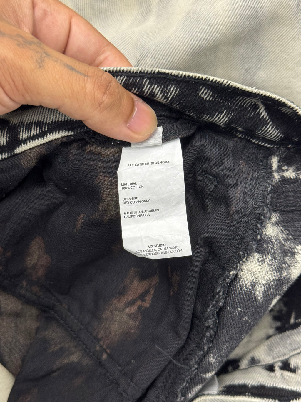 Alexander Digenova Bleached Straight Pants