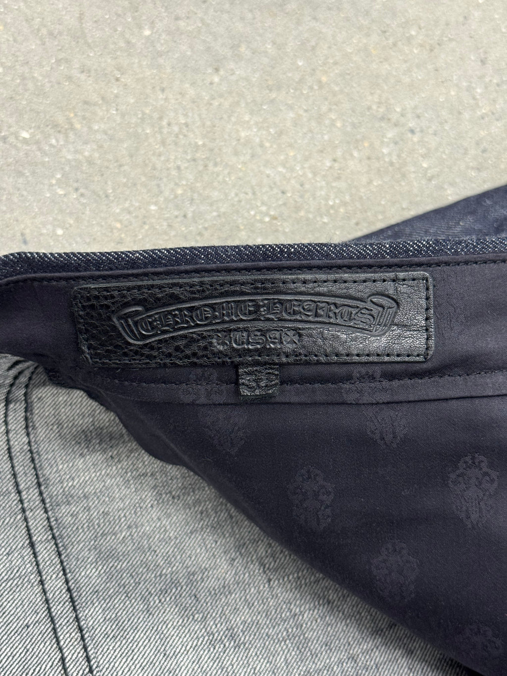 Chrome Hearts KS Cut Raw Indigo Jeans