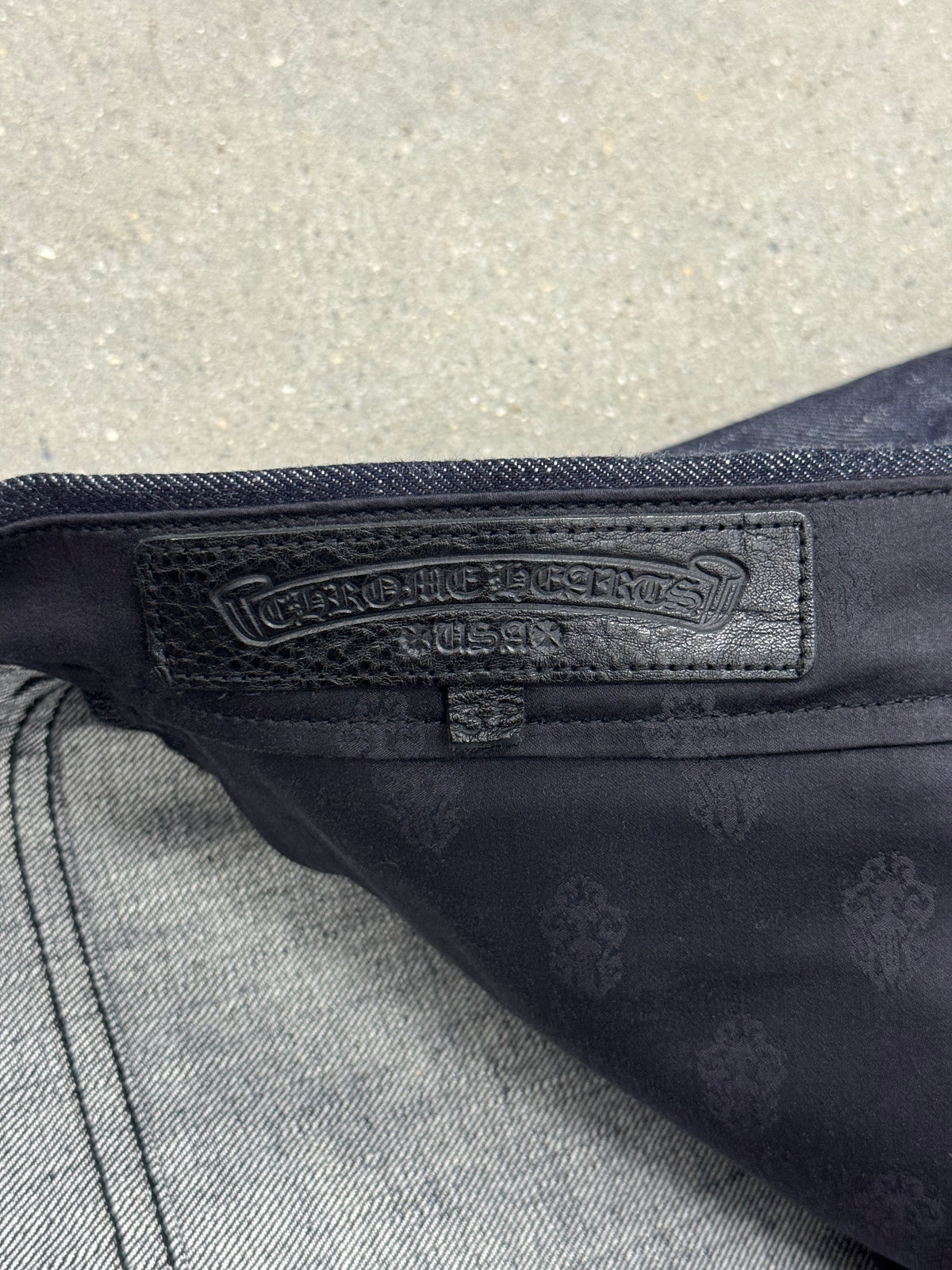 Chrome Hearts KS Cut Raw Indigo Jeans