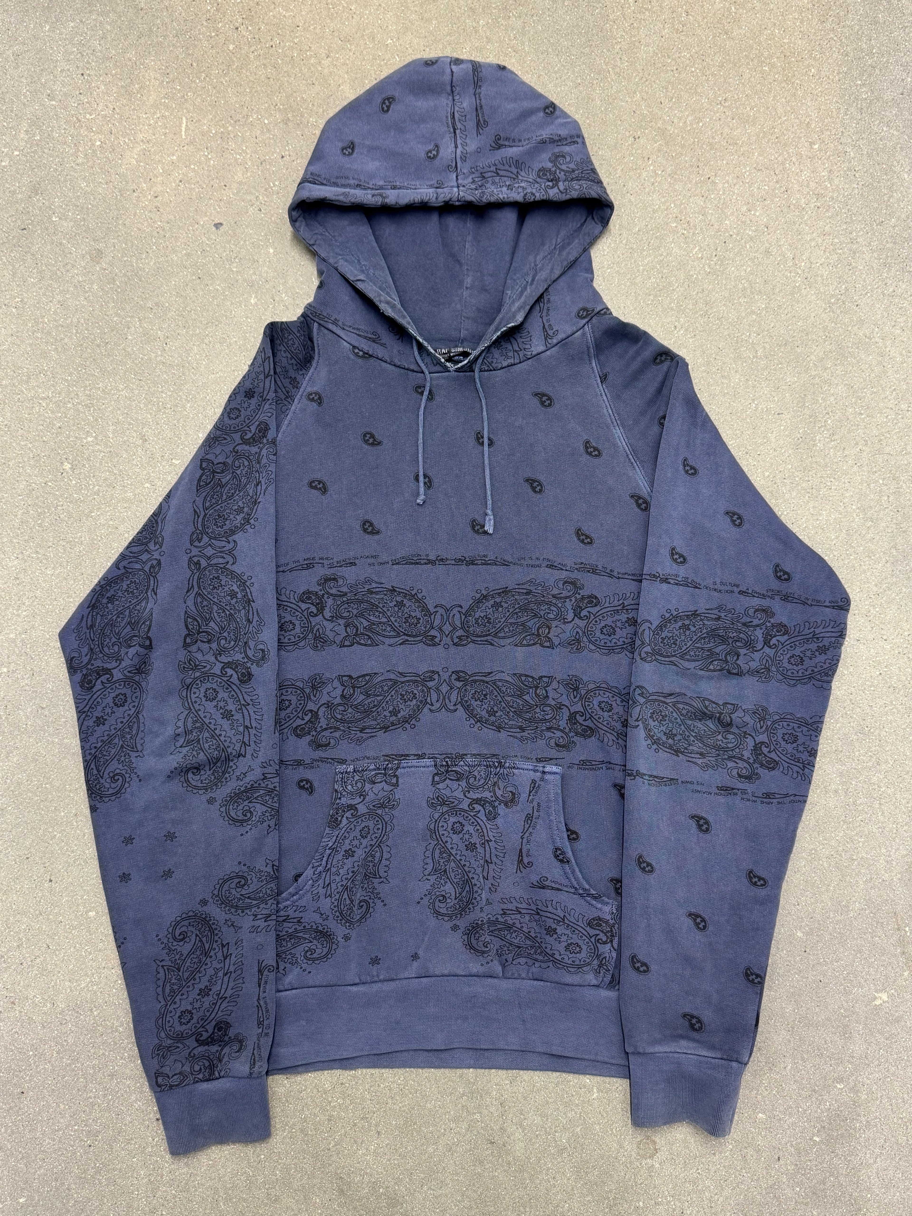 AW04 Raf Simons Waves Blue Paisley