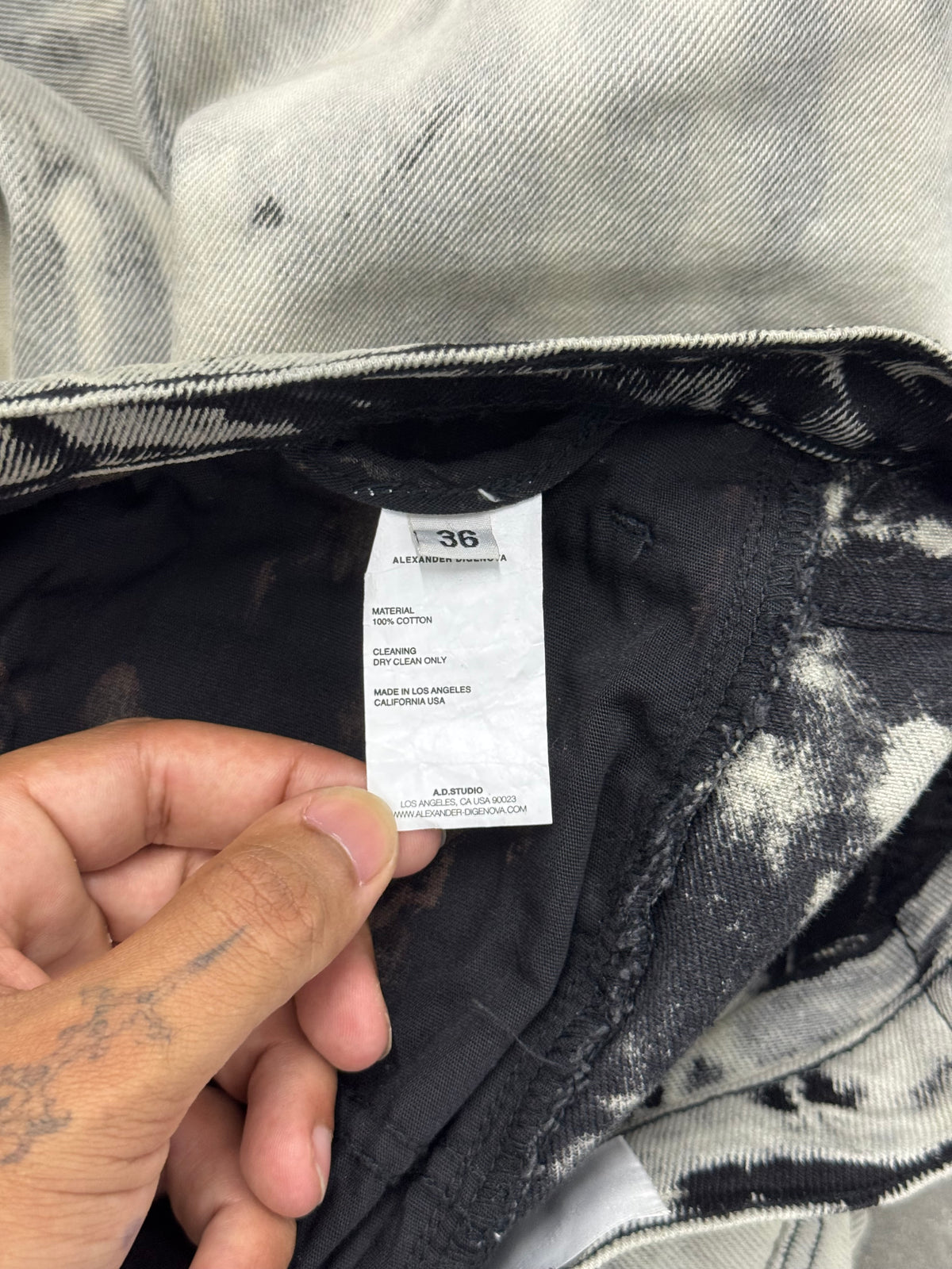 Alexander Digenova Bleached Straight Pants