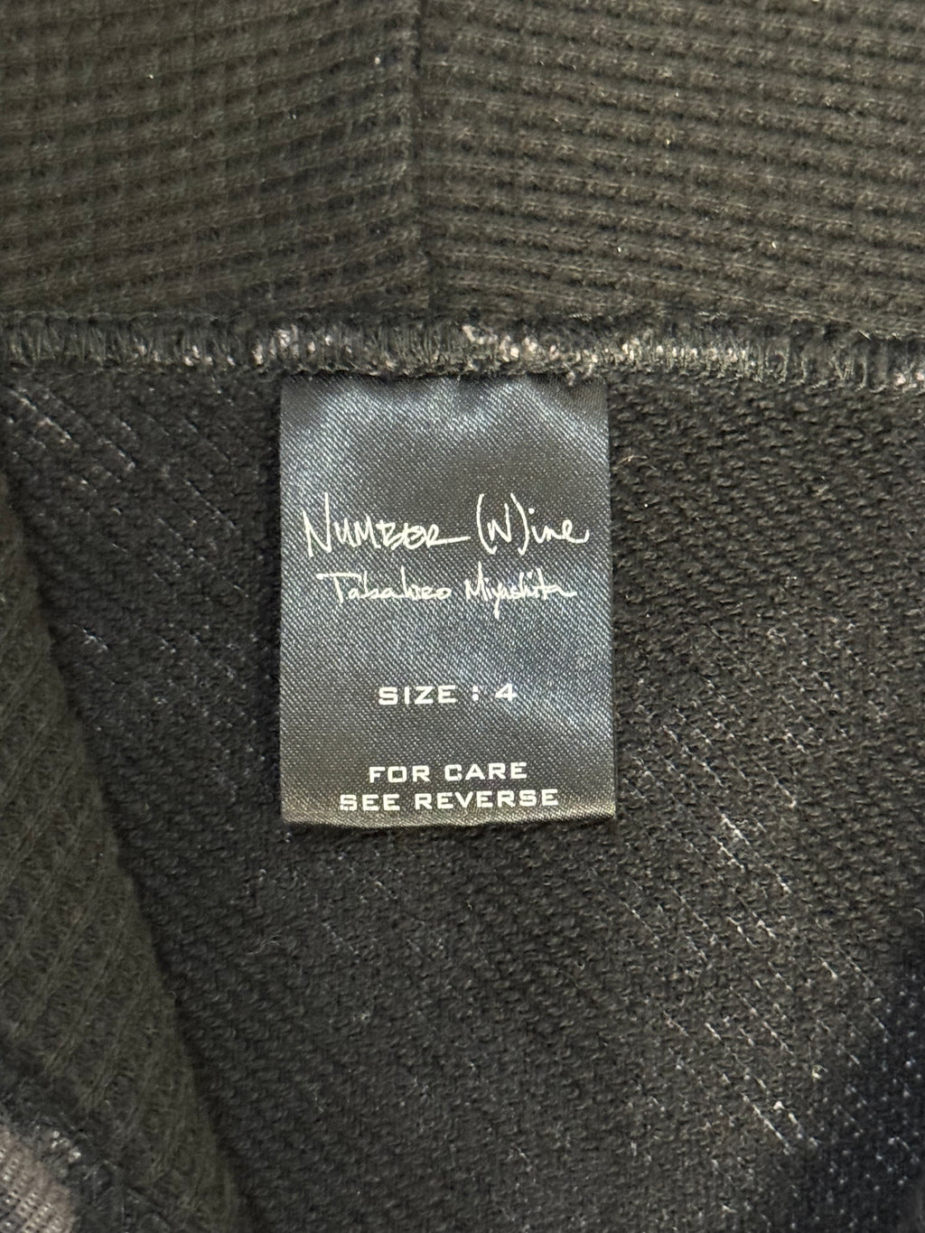 AW04 Number Nine Black Tribal Zip Up