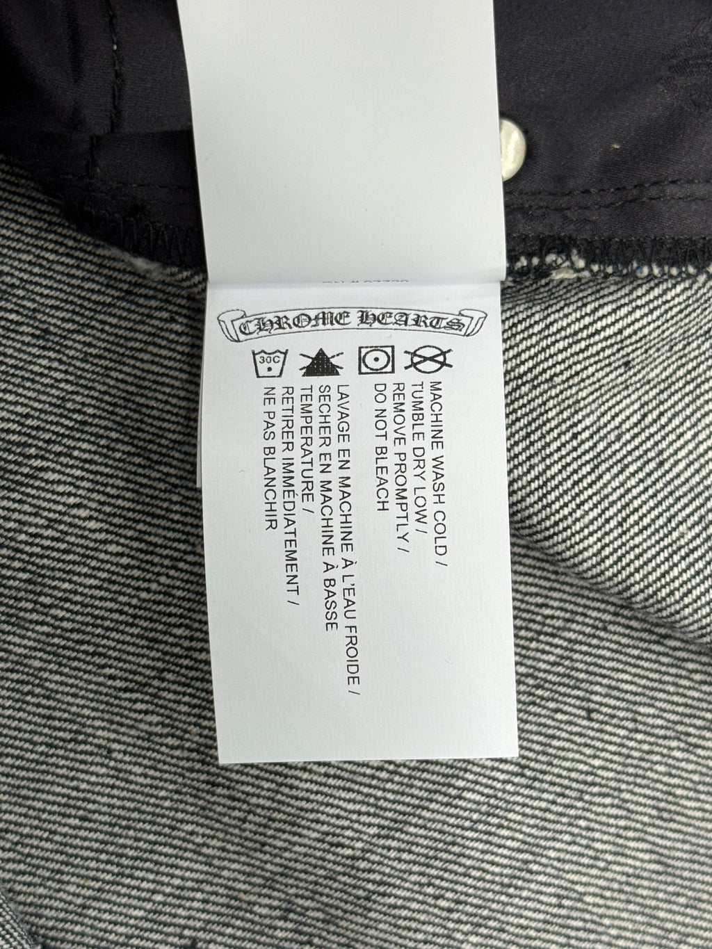 Chrome Hearts KS Cut Raw Indigo Jeans