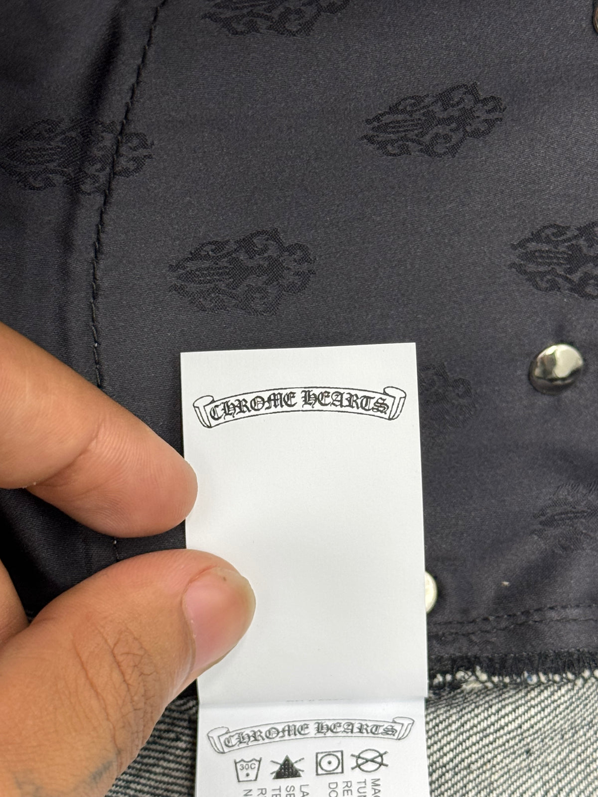 Chrome Hearts KS Cut Raw Indigo Jeans