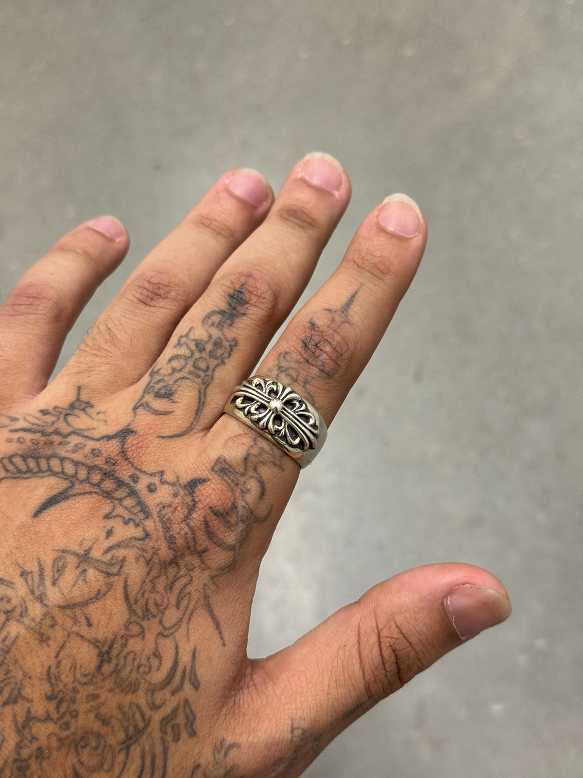 Chrome Hearts Floral Cross Ring