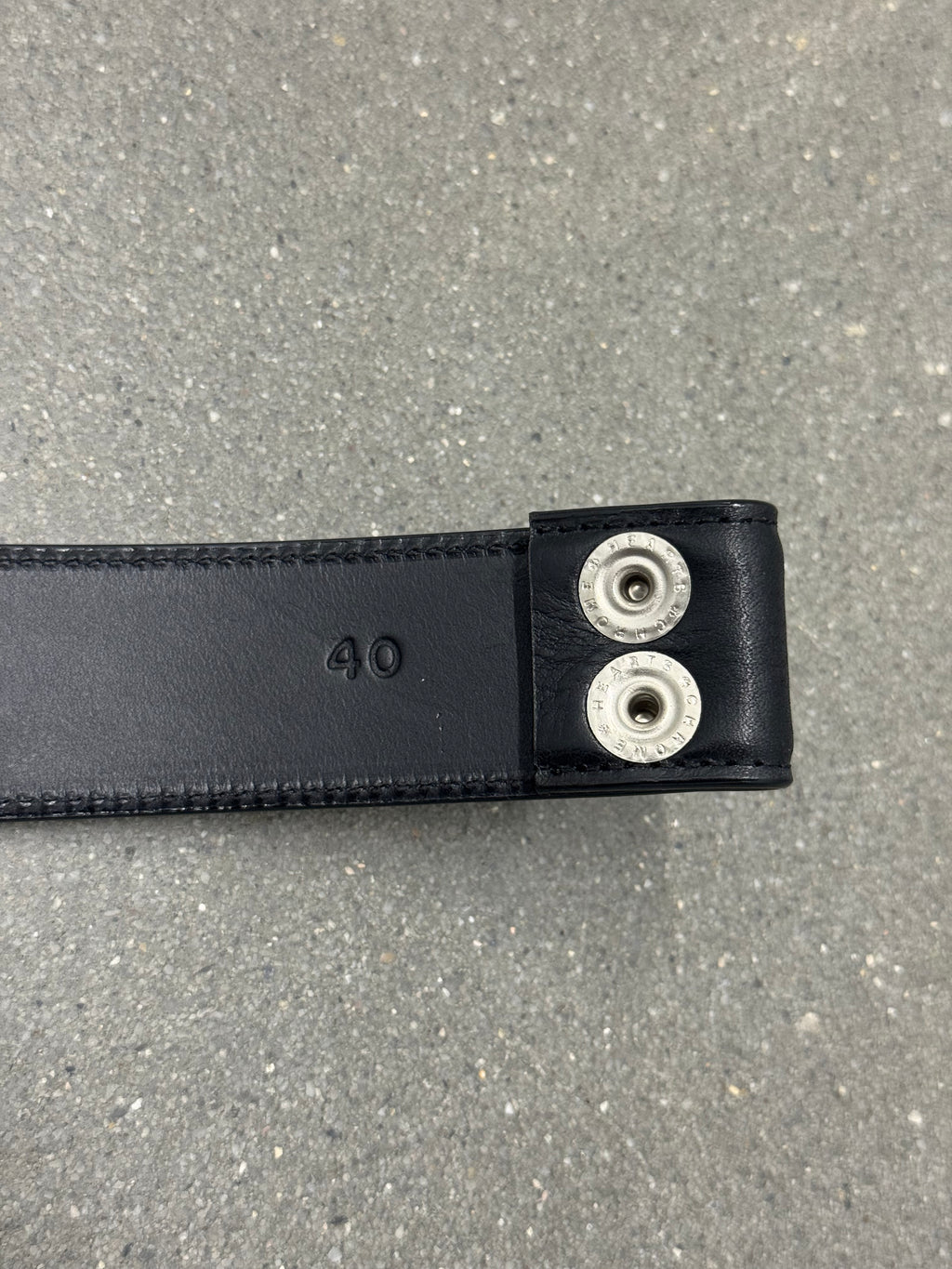 Chrome Hearts 1.5' Black Leather Strap
