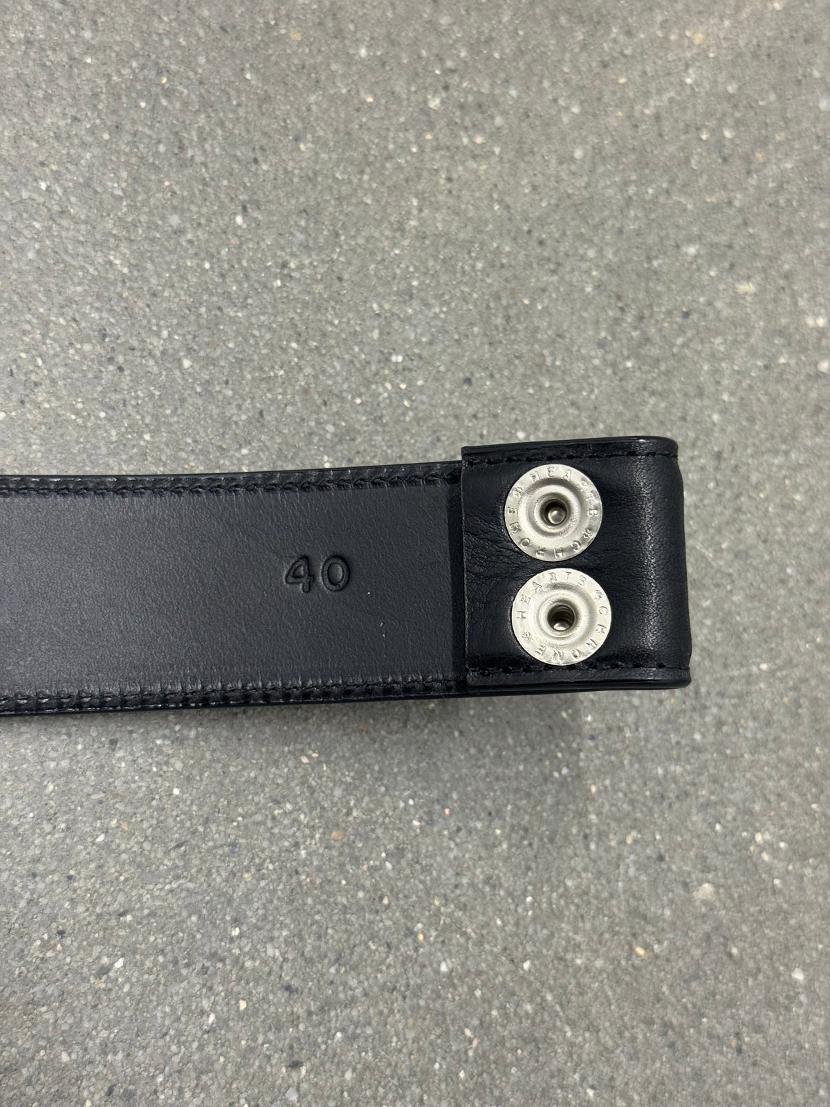 Chrome Hearts 1.5' Black Leather Strap